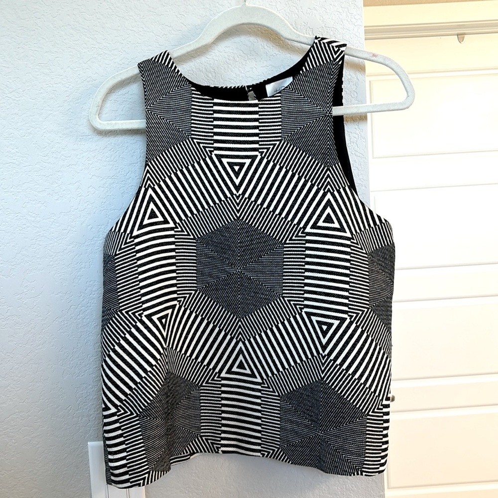 HD in Paris by Anthropologie - black and white geometric tank